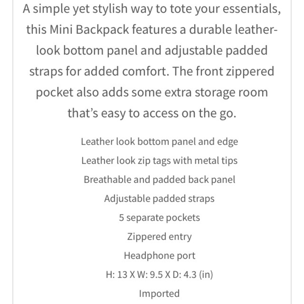 Firetrap Mini Backpack - Picture 6 of 6